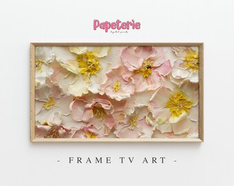 Floral Frame TV Art: Spring Pastel Flowers (Digital Download)