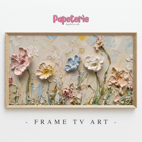 Frame TV Abstract Art Colorful Floral Tv Art Textured Art for Frame TV Digital Download Bundle Pastel Floral Abstract Tv Art