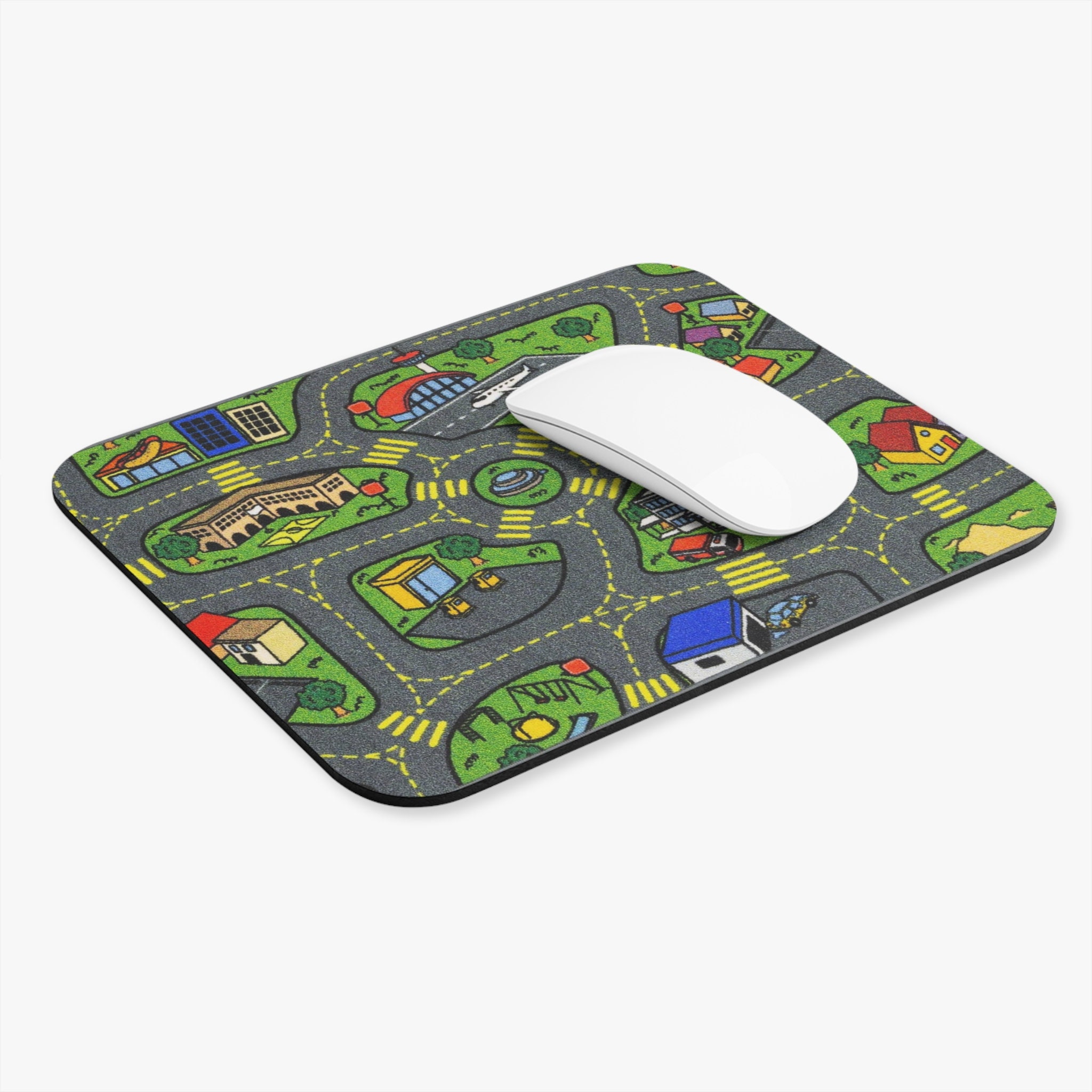 90's Kids Retro Car Road Area Rug Mouse Pad, Kids Road Rug Mouse Pad ...