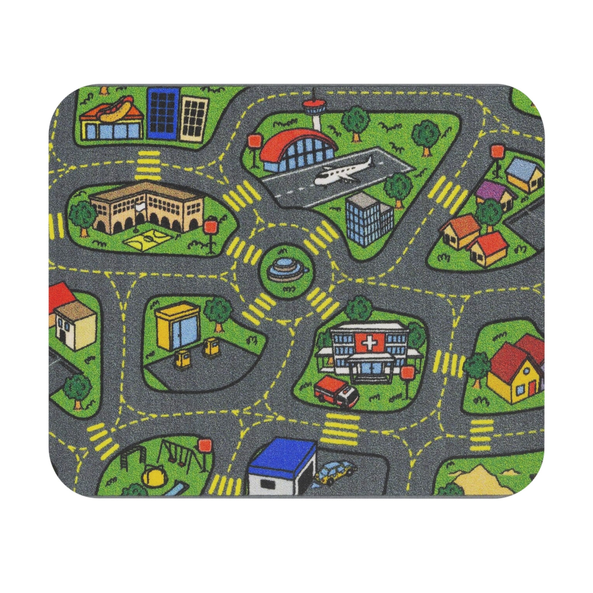 90's Kids Retro Car Road Area Rug Mouse Pad, Kids Road Rug Mouse Pad ...
