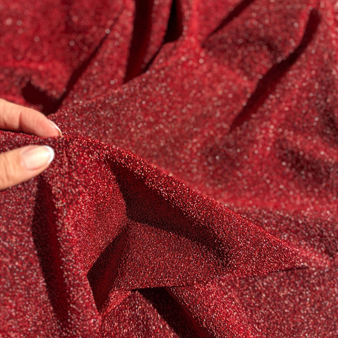 Red Glitter Lycra Fabric New Year's Glitter Fabric Etsy Australia