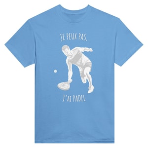 I can&#39;t, I have padel T-shirt - Black and white - Cotton - Personalized