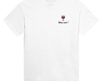 Camiseta vino no bordada - Bordado personalizado 100% Algodón