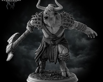 StormBorn Minotaur Resin Unpainted miniature 32mm or 75mm
