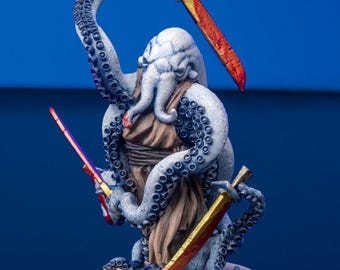 Octopus Warrior Miniature 35mm or 75mm