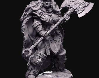 Vrouwelijke barbaar met bijl: 75 mm of 32 mm