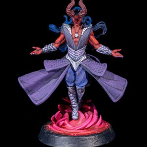 Horned Demon miniature for Dnd, Pathfinder, Any TTRPG 35mm or 75mm