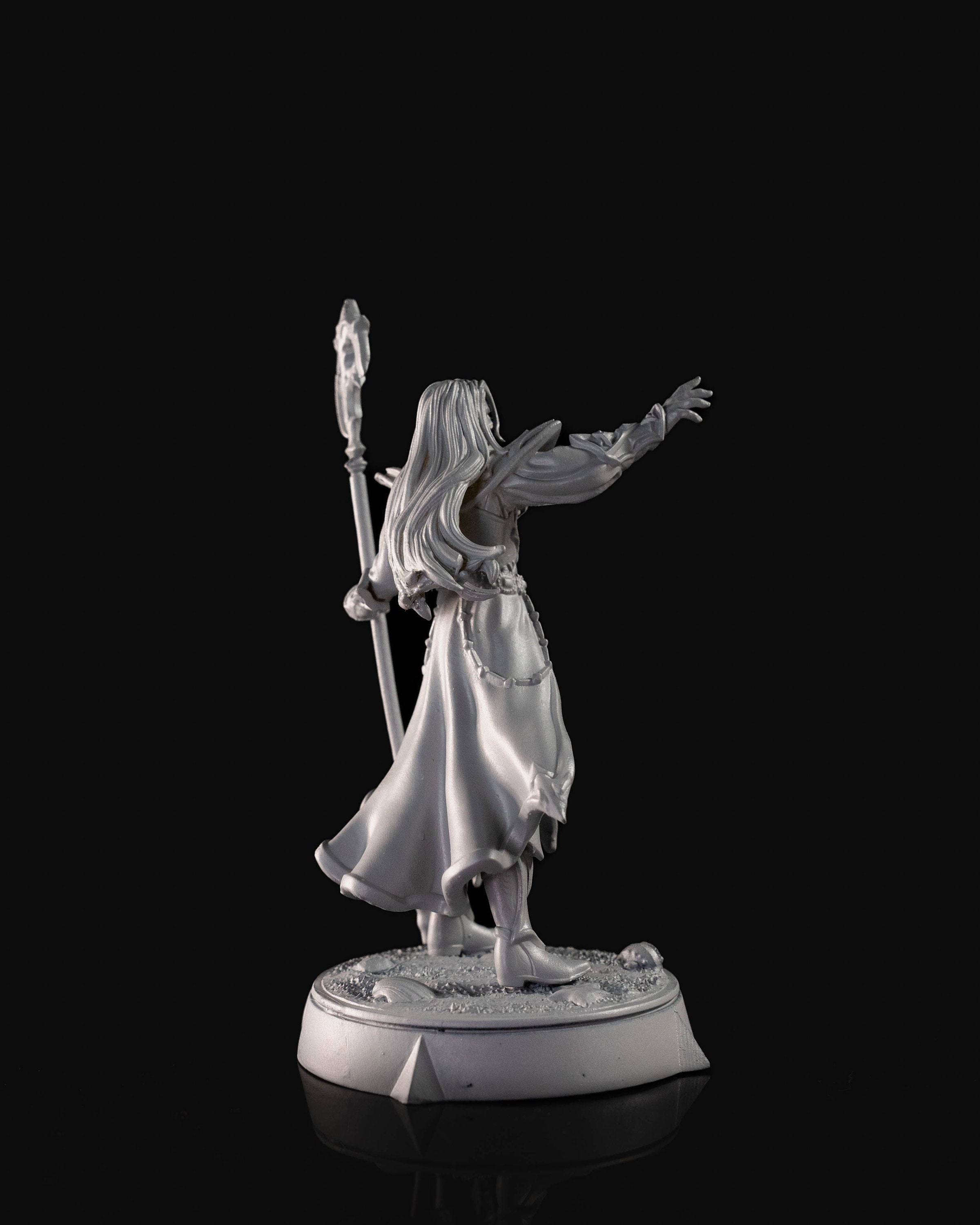 Staffe Wizard Wizard With Staff 32mm 3D Printed Unpainted Miniature - Etsy