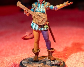 Female Bard Non-Human 32mm or 75mm resin miniature