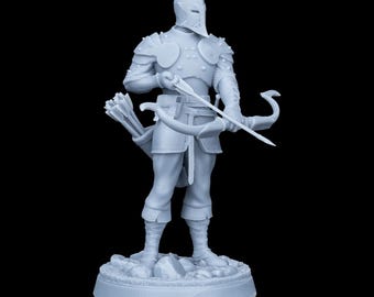 Elven Dragon Archer Miniature Unpainted 32mm or 75mm