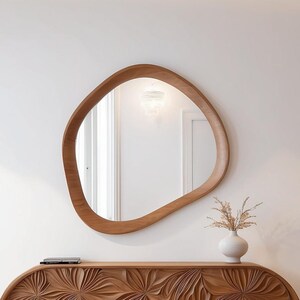 Mirror Wall Decor, Custom Mirror, Asymmetrical Mirror, Wall Mirror, Floor Mirror, Vanity Mirrors, Bathroom Vanity Mirror, Wavy Mirror