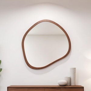 Mirror Wall Decor, Vanity Mirrors, Floor Mirror, Wall Mirror, Custom Mirror, Wavy Mirror, Bathroom Vanity Mirror, Asymmetrical Mirror
