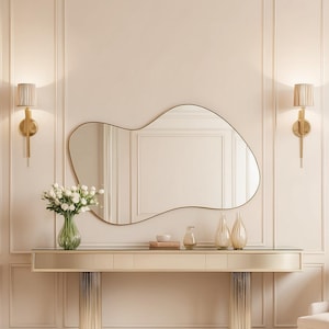 Vanity Mirrors, Wall Mirror, Custom Mirror, Wavy Mirror, Asymmetrical Mirror, Floor Mirror, Mirror Wall Decor, Bathroom Vanity Mirror