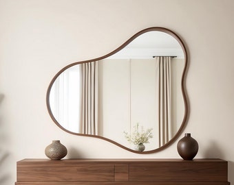 Floor Mirror, Bathroom Vanity Mirror, Custom Mirror, Wavy Mirror, Wall Mirror, Asymmetrical Mirror, Mirror Wall Decor, Vanity Mirrors