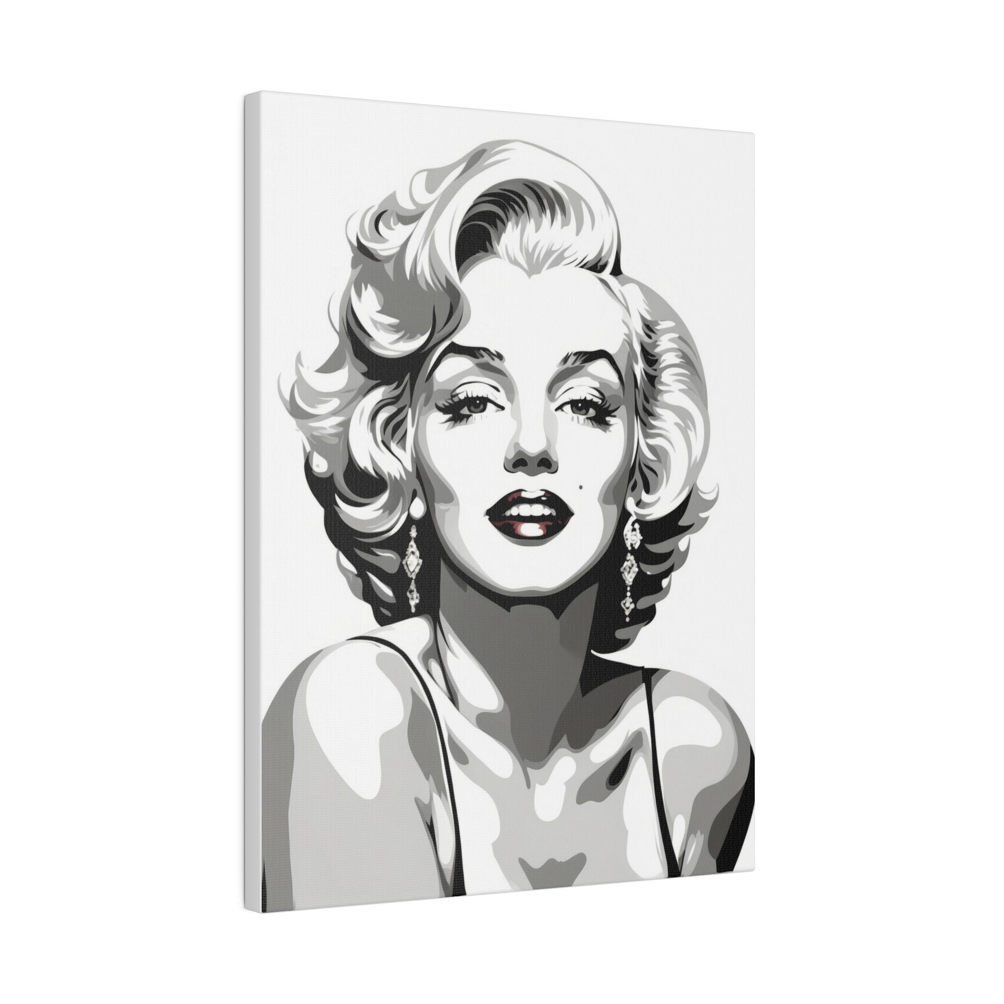 Marilyn Monroe Vector Portrait Timeless Glamour Matte Canvas Iconic ...