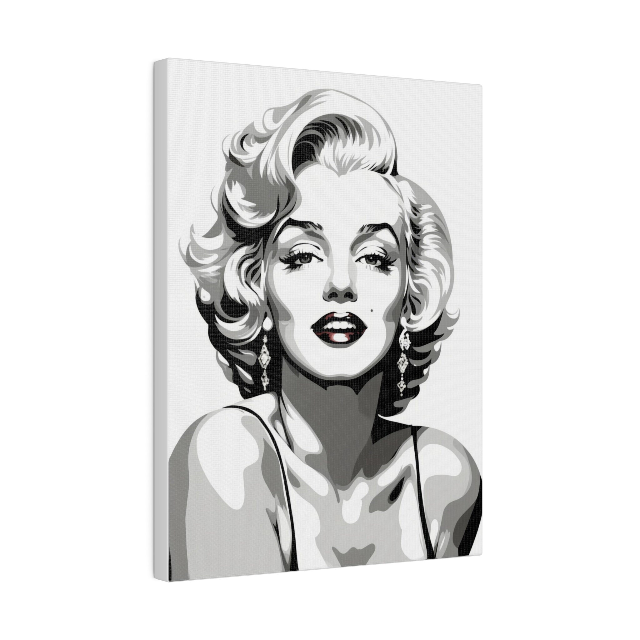 Marilyn Monroe Vector Portrait Timeless Glamour Matte Canvas Iconic ...