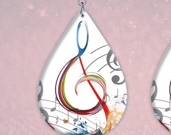 Music Lover Earrings – Double-Sided Treble & Bass Clef Dangles