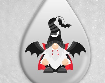 Halloween Gnome Dangle Earrings – Spooky Season Sublimation Jewelry