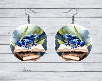 Frogs with Books Earrings - Collection 2