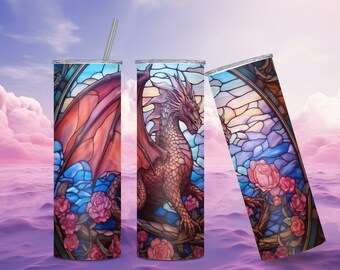 Stained Glass Dragon Mug, 20 oz.