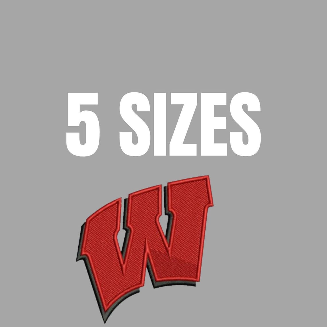 Wisconsin W Embroidery Logo File - Etsy