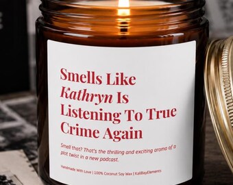 Vela True Crime - Presente divertido para ela, fã de podcast de true crime, presente de Natal para amantes de true crime