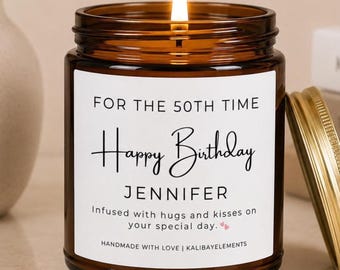 50th Birthday Gift Candle, Funny Milestone Present