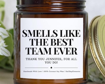 Personalized Work Team Employee Gift Candle -  Appreciation Gift -  Coworker Thank You Gifts, Corporate Bulk Gifts