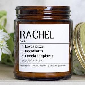 Vela personalizada con definición de nombre para ella - Regalo de Navidad para la mejor amiga - Regalo original con definición - Regalo sarcástico para él