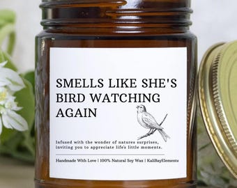 Funny Bird Watching Gift Candle – Bird Lover, Bird Nerd Gift