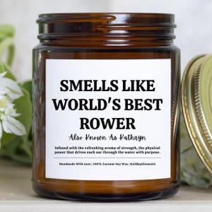 Rowing Gift Candle – Personalized Rower, Coxswain Present, Rowing Crew Gift