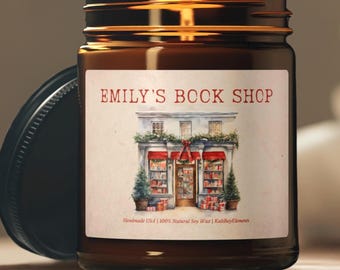 Personalized Book Shop Gift Candle - Literary Gift, Book Writer, Bookish Gifts