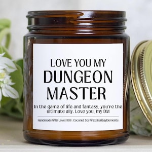 DnD Candle Gifts For Dungeon Master - Valentines Day Gift for DnD Player, Tabletop RPG Gifts, Funny DM Gift For Dungeons Fan