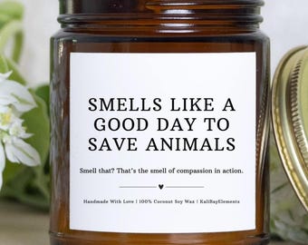 Funny Veterinarian Gift Candle - Gift for Vet Tech Week, Animal Lover, Animal Shelter Volunteer Gift