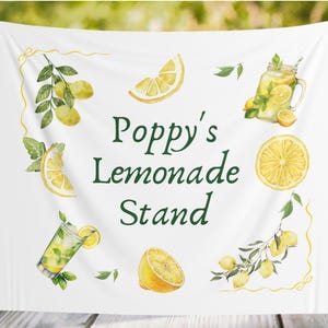 Lemonade Stand Banner Summer Lemonade Stand Sign Lemon Backdrop Summer Activity Lemonade Cart Business Banner Playroom Nursery Wall Decor