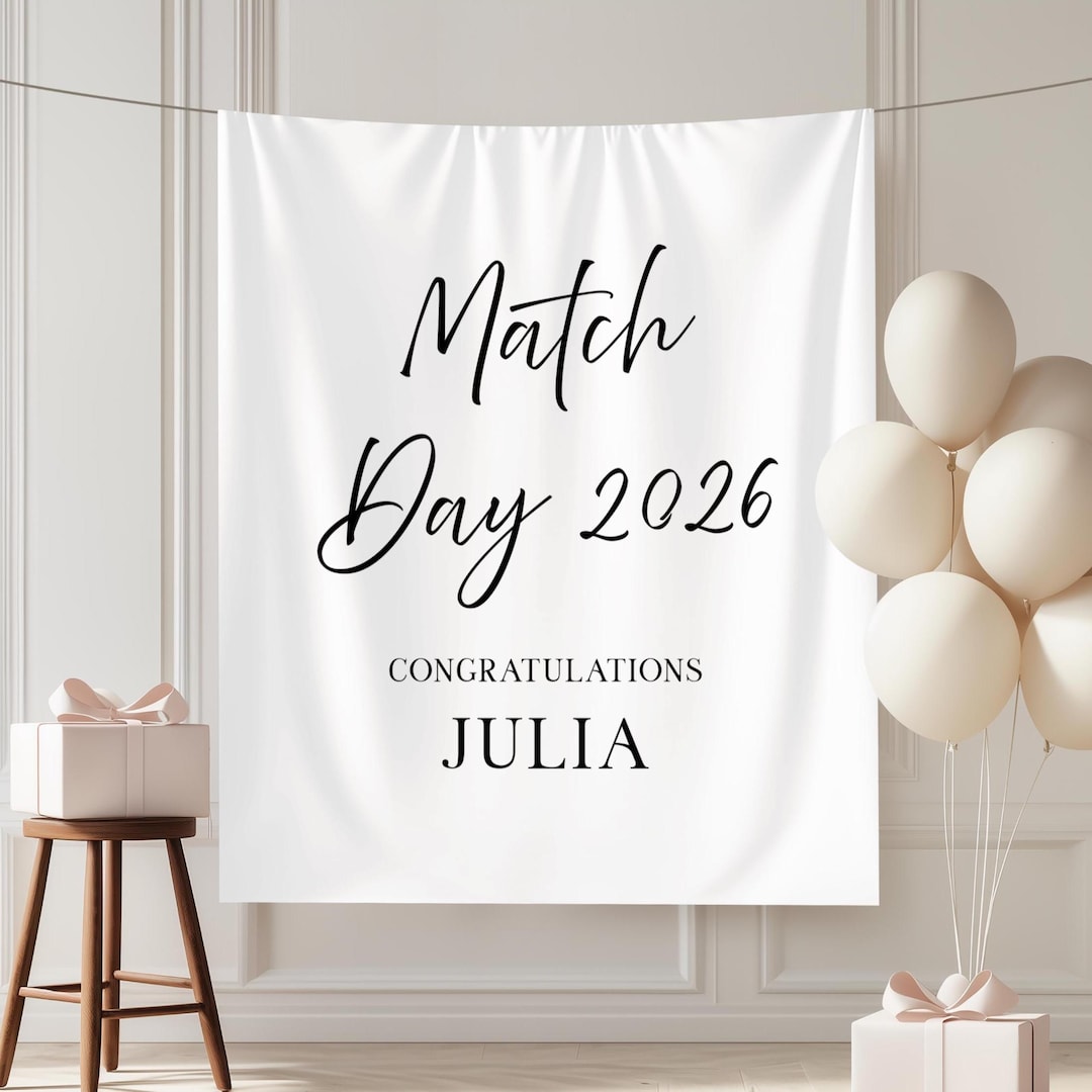 Match Day Banner Personalized, Medical Match Day 2026 Sign, Custom ...