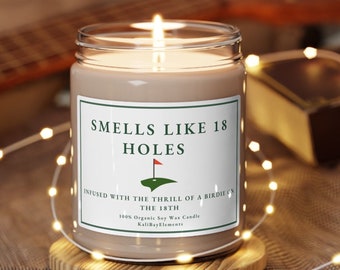 Smells Like 18 Holes Candle, Golf Lover Gift