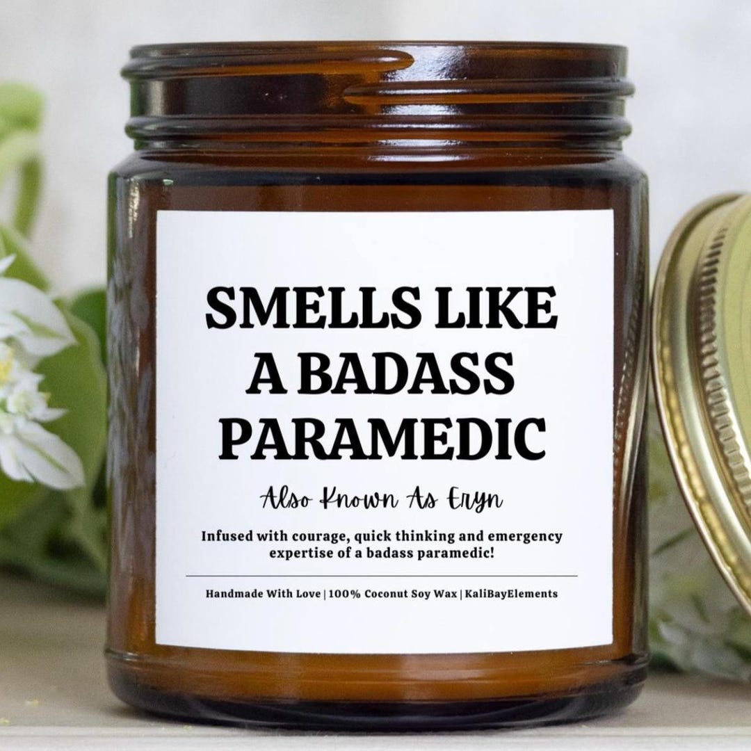 Personalized Paramedic Gift Candle - Paramedic Christmas Gifts for Her ...