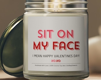 Zit op mijn gezicht kaars Valentijnsdag cadeau voor je vriendin ondeugend jubileum cadeau Beste cadeaus voor haar Valentijnsdag verjaardag ondeugende volwassen humor Mijn Valentijn