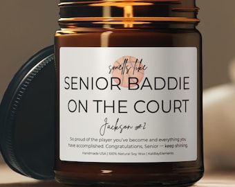 Personalized Basketball Candle – Senior Night Gift, Class of 2026