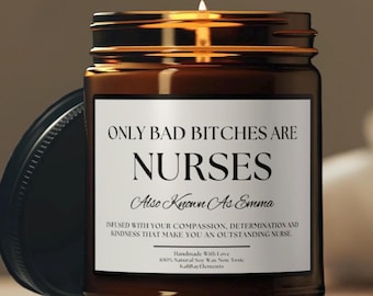 Personalized Nurse Gift Candle: Funny RN Graduation Gift