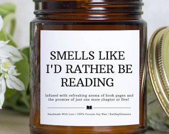 Book Lover Gift For Reader Reading Candle - Christmas Book Club Reading Gift, Bookish Gifts For Her Reading Nook, Desk Decor