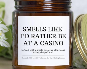 Funny Casino Lover Gift Candle – Gambler Gift, Gambling Present, Professional Poker Player Gift
