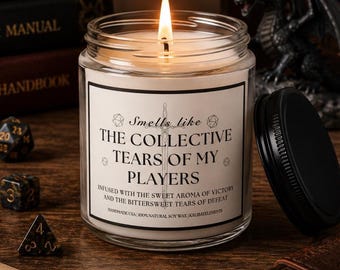 DnD Dungeon Master Gift Candle – Collective Tears of My Players, Tabletop RPG Gift