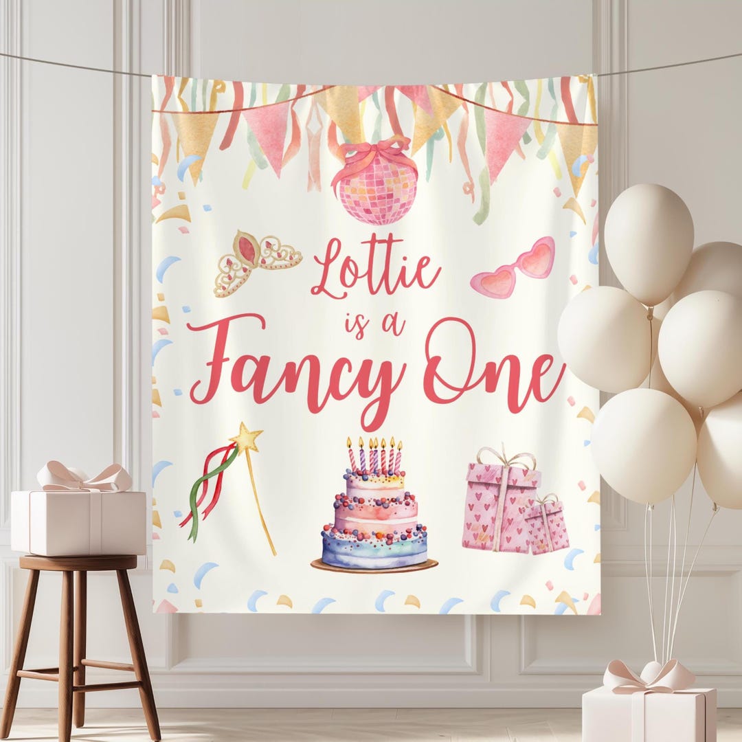 Fancy First Sign Fancy One Birthday Banner, Fancy First Birthday Backdrop, Personalized ...