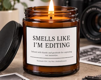 Photographer Gift - Funny Editing Candle, Wedding Photographer, Christmas Gift For Videographer, Thank You Gift