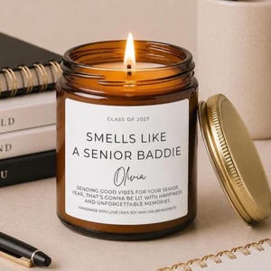 Senior Year Baddie Class of 2027 Gift Candle - Back To School Gift, Personalized Goodluck Gift For Her Daughter Son