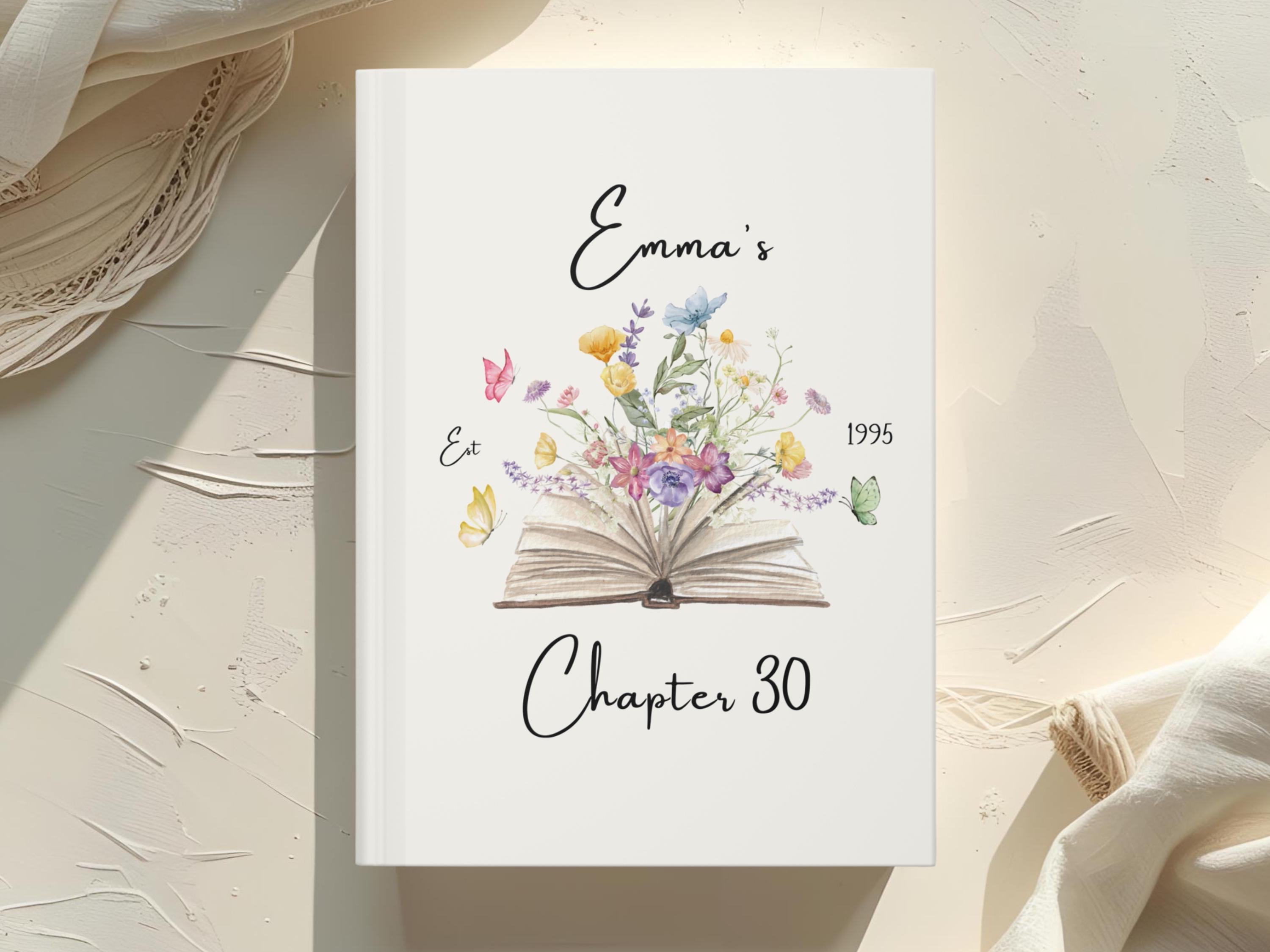 Custom Chapter ANY AGE Journal Birthday Gifts For Her Personalized Chapter 30th 40th 50th 60th Birthday Book Letters Notebook Guest Book