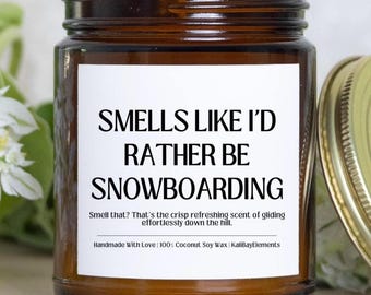 Funny Snowboarder Candle Gift - Snowboarding Skiing Gifts, Snowboarding Ski Lover, Snowboard Gifts Winter Sports Gifts For Him