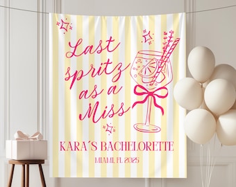 Last Spritz Bachelorette Banner – Beach Party Decor
